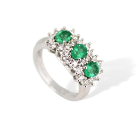 Anillo Mirco Visconti Mujer in Oro blanco Smeraldo 0.87 Ct MV295/SM - MV295/SM